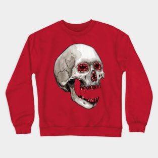 Ruby Geode Crystal Skull Crewneck Sweatshirt